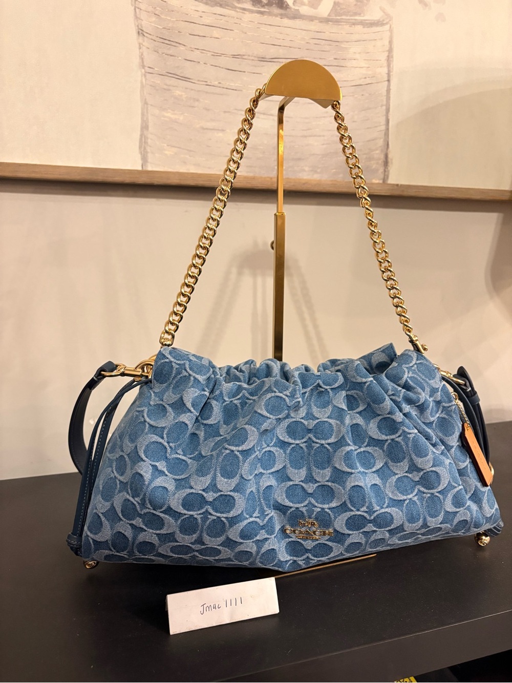 Coach large Faye denim